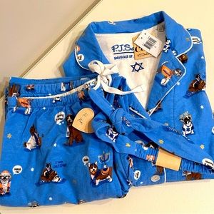 PJ Salvage Hanukkah Dog print PJ Set